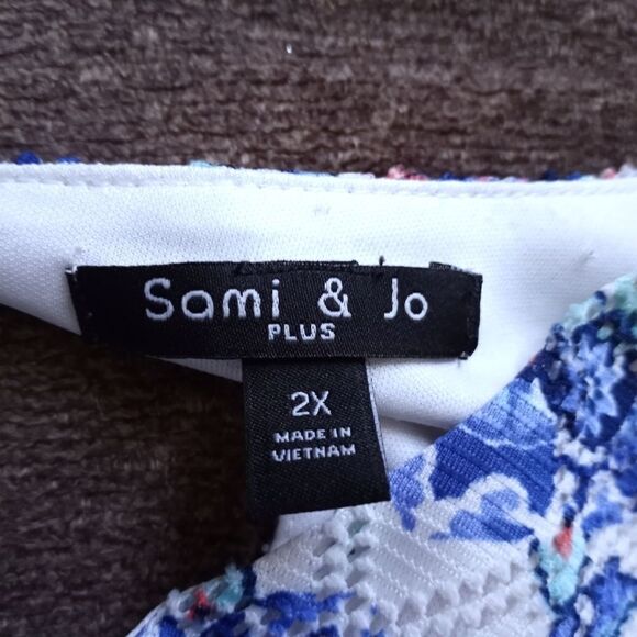 SAMI & JO PLUS RED, WHITE, & BLUE DRESS SZ.2X EUC - Picture 8 of 9